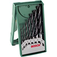 Bosch Professional 2607019580 Bosch Mini X-line - Set de 7 brocas para madera (Ø 3-4-5-6-7-8-10 mm)- Verde- Piezas